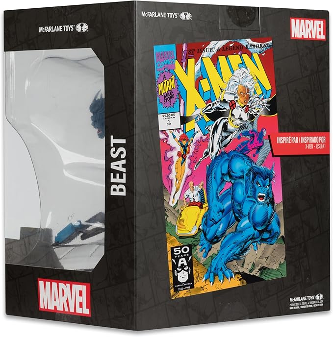 McFarlane Marvel Beast 1:10th Scale Collectible with Scene (X-Men #1) Toys