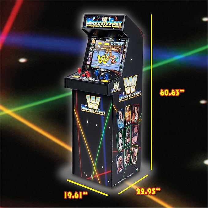 Arcade Classics - WWE Ultra Series Game Machine, 5 Games, 17" Liquid Crystal Screen - Indoor Cabinet, Retro, Gaming Console, Basement Decoration, Man Cave