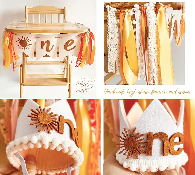 First Trip Around The Sun Birthday Decorations Party Supplies, Boho Sun 1st Birthday Decorations for Girl, First Trip Around The Sun Balloon Box Backdrop