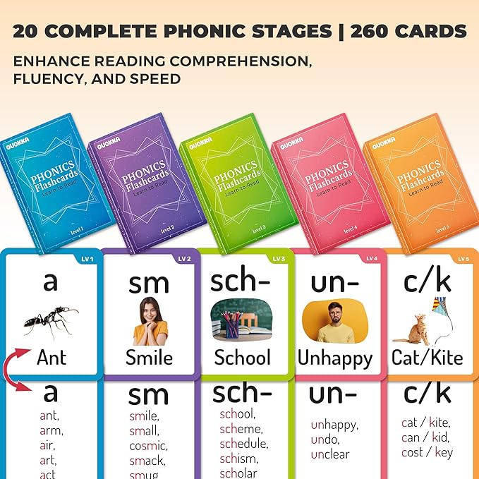 QUOKKA Set of Learning Flash Cards for Kids