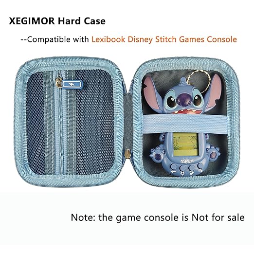 XEGIMOR Hard Carrying Case for Lexibook Disney Stitch Portable Games Console, Protective Storage Box for Lexibook Interactive Stitch Games Console Accessories (Only Case)