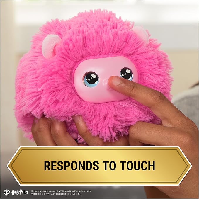Wizarding World Harry Potter, Interactive Pygmy Puff Plush Toy Pet with Over 35 Sounds & Reactions, Kids Toys for Girls & Boys