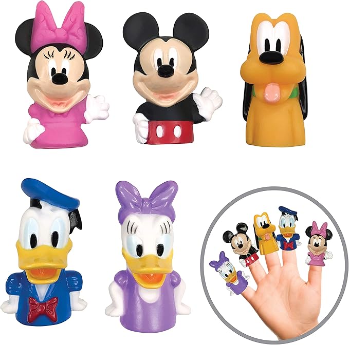 Disney Mickey Mouse & Friends Finger Puppets - Party Favors, Educational, Bath Toys (Pack of 12)