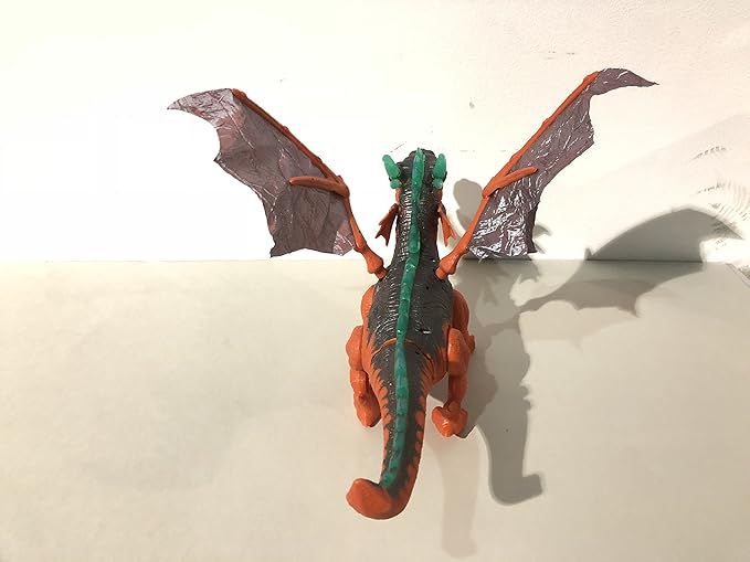 SY JOYSAE Walking Dinosaur Toy with Flashing and Sounds Dinosaur Toys for Kids, Battery Operated Triceratops Fiery Dragon (RED)