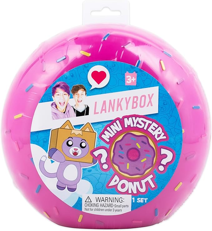 LankyBox Mini Mystery Donut, Collectible Mini Figures, 6 Exciting Toys to Discover inside, Officially Licensed LankyBox Merch