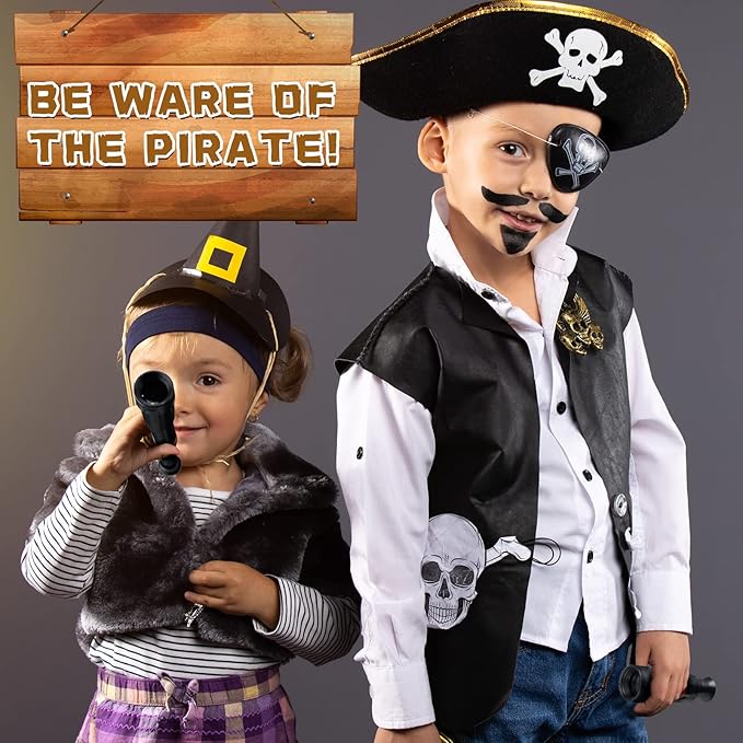 Charniol 20 Pcs Pirate Telescope Bulk Pirate Party Favors Mini Plastic Monocular Telescope Toddler Spyglass Toy for Treasure Find Pretend Cosplay Birthday Party
