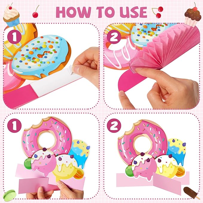 Dianelhal 10 Pieces Donut Table Decorations Donut Time Honeycomb Centerpieces Candyland Party Decorations Grow up Doughnut Birthday Baby Shower Photo Prop Supplies