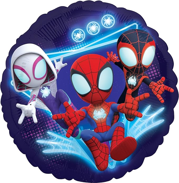Spidey and Friends 2nd Birthday Party Supplies 7pc Foil Balloon Bouquet Decorations