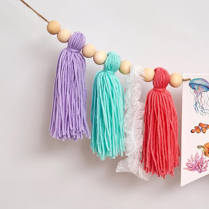 Gostman Oneder The Sea High Chair Banner - Under The Sea Themed First Birthday Party Decorations,1st Birthday Party Decor For Baby Girls (mermaid banner)