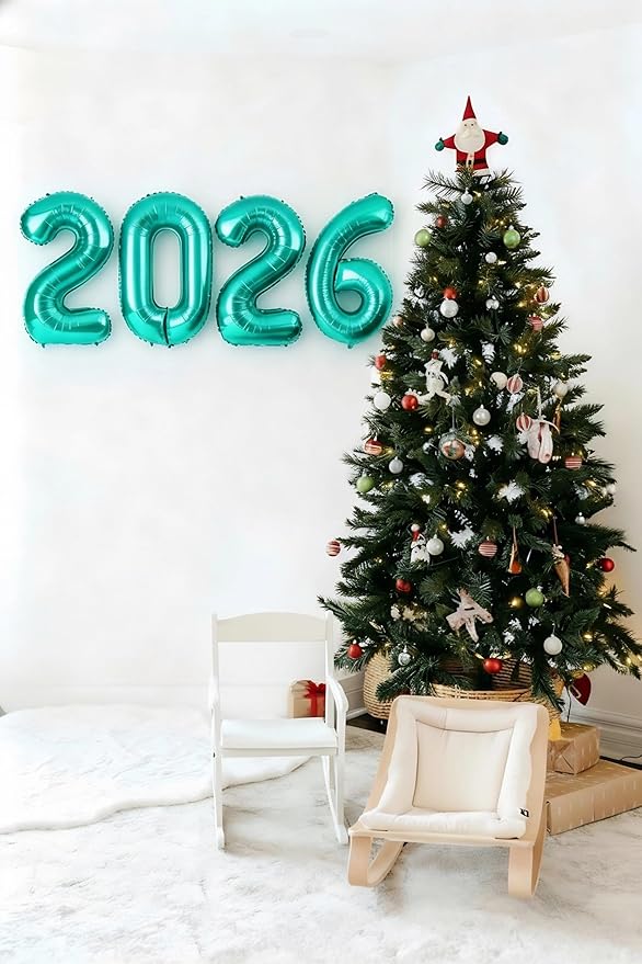 40 Inch Teal Blue 2026 Balloon Numbers,2026 Teal Blue New Years Eve Party Supplies,2026 Balloons Decorations for Happy New Year,Graduation Parties