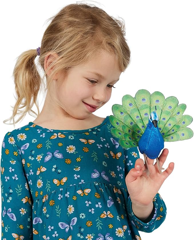 Folkmanis Mini Peacock Finger Puppet