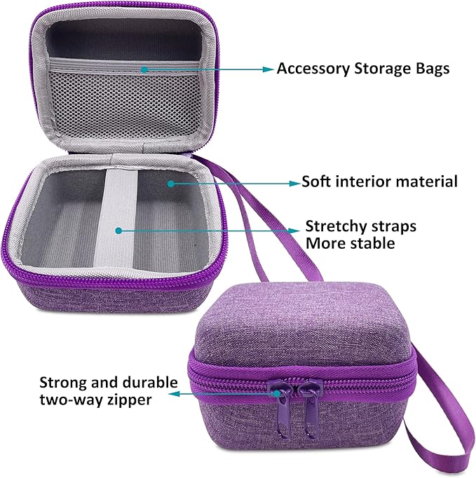 Hard Carrying Case and Silicone Skin Cover for Bitzee Interactive Toy Digital Pet with 15 Animals Virtual Electronic Pets, Compatible Accessories for Bitzee 3D Interactive Toy Electronic Pets (Purple)