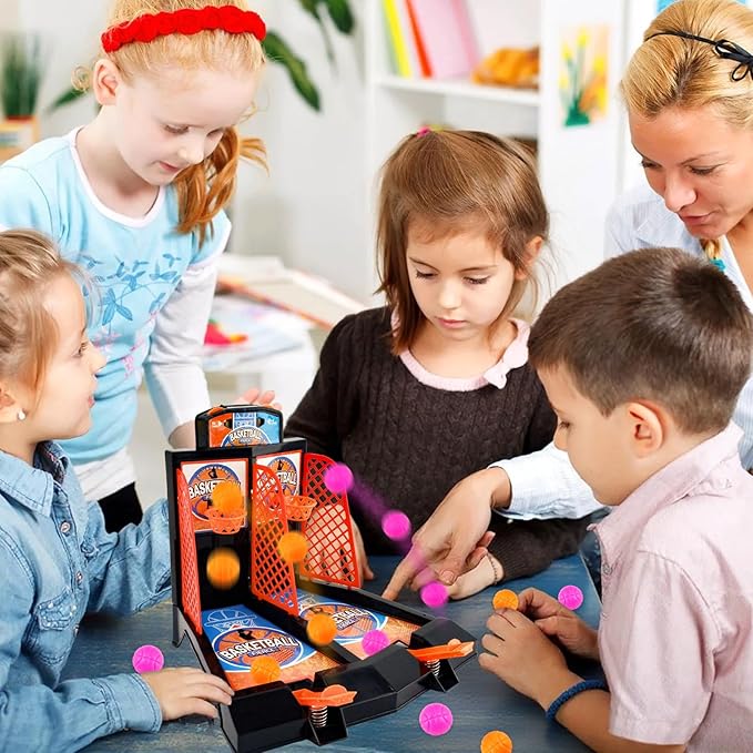Mini Tabletop Basketball Game Desktop Basketball Games Basketballs Shooting Games Toy Basketballs Arcade Game Table for Adults Kids Office Stress Relief Birthday Gifts
