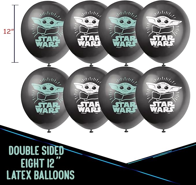 Baby Yoda Themed Happy Birthday Party Balloons Kit, Latex & Foil Balloons with The Child , 19 Balloon set, Perfect for Birthday days, garland, favors & Mandalorian Decorations or Star Wars Supplies