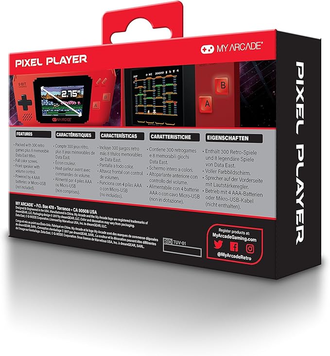 My Arcade Pixel Player 300 Built-in and 8 Classic Game