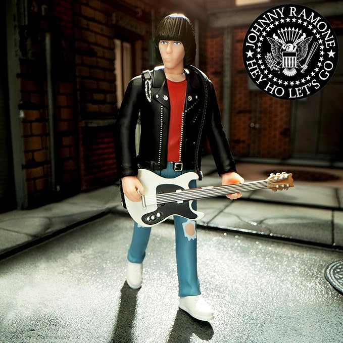 Super7 Johnny Ramone - 3.75" Johnny Ramone Action Figure with Accessory Classic Music Collectibles and Retro Toys