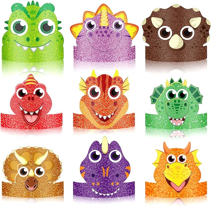 24 Pcs Party Hats for Kids Paper Headbands Crown for Boys Girls, Birthday Party Decoration Favors