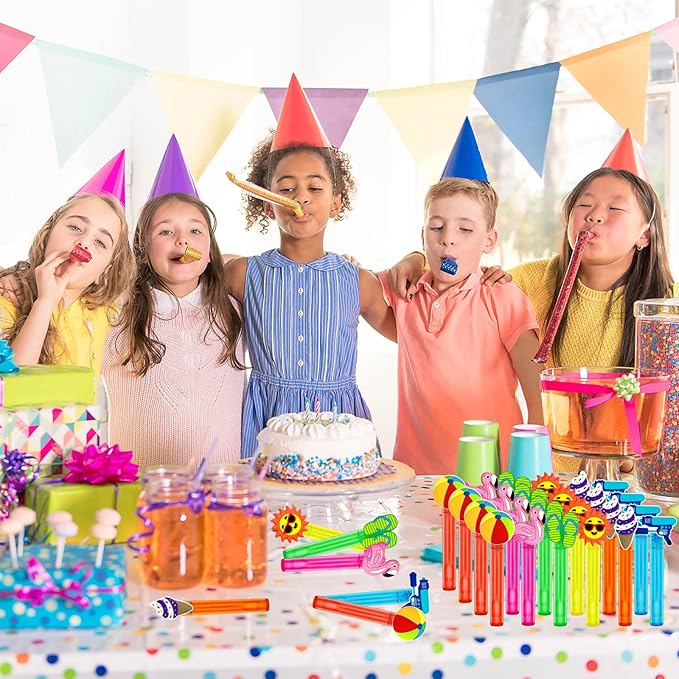 Pool Party Favors,24Pcs Summer Bubble Wands for Kids,Beach Bubble Wand for Pool Birthday Party Supplies,Classroom Prizes Pinata Goodie Bag Stuffers Gift