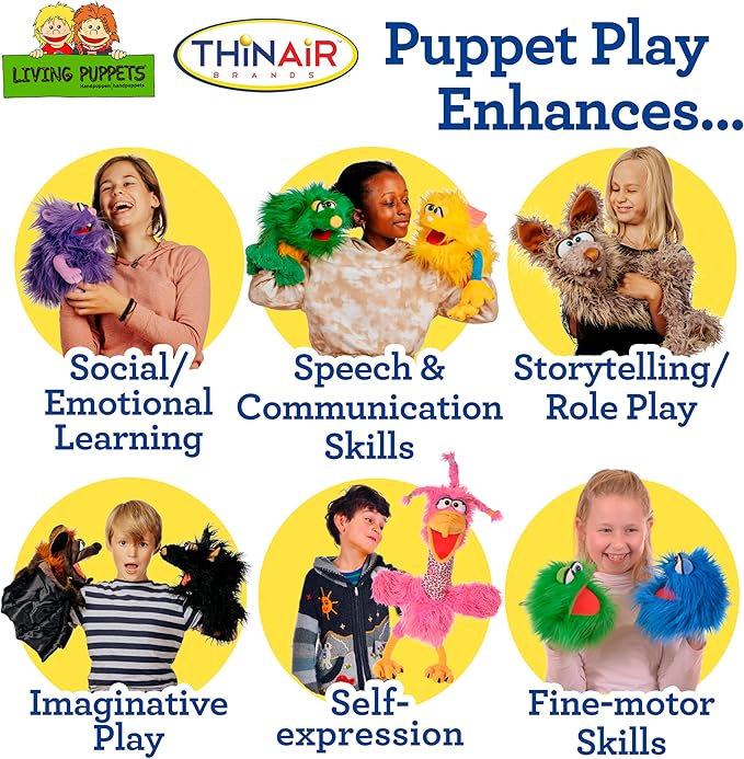 Living Puppets - Lexi The 19-Inch Dog, Plush Hand Puppet for Boys and Girls, Puppy