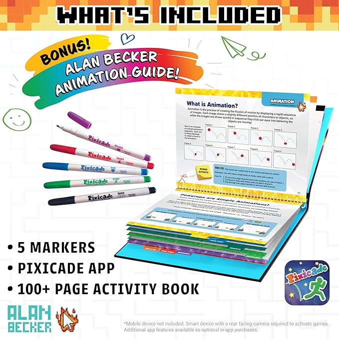 Pixicade! Special Animation Edition - Alan Becker | Turn Drawings Into Playable Video Games! | Doodle & Draw, Snap Play & Share Instant Video Games! | Mobile Video Game Maker and Creation Studio!
