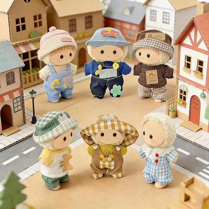 Clothes for Doll, 6 Pack Doll Outfits for 17cm Doll, Perfect for Play and Display, Accessories for Doll's Collectors, (No Dolls) (Set 4)