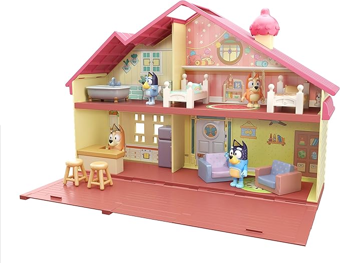 Bluey Toy House Mega Bundle Family Home & BBQ Playhouse Toys, Bingo, Bandit, Chilli, Kids Doll House Playset for Toddlers 3-5, Amazon Exclusive