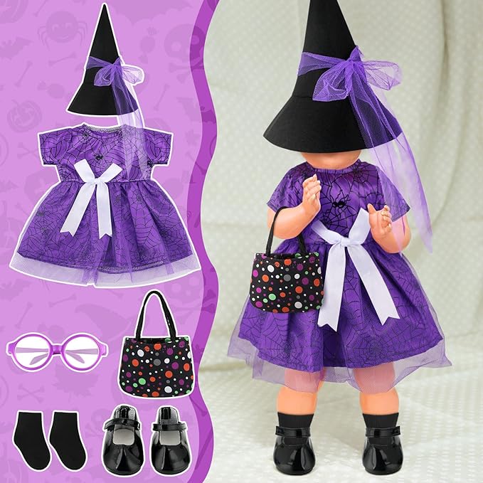 Kajaia 8 Pcs Doll Clothes 18 Inch Doll Clothes and Accessories Dress Flip Flops Hat Outfit Swimsuit Accessories for 18 Inch(Cute)