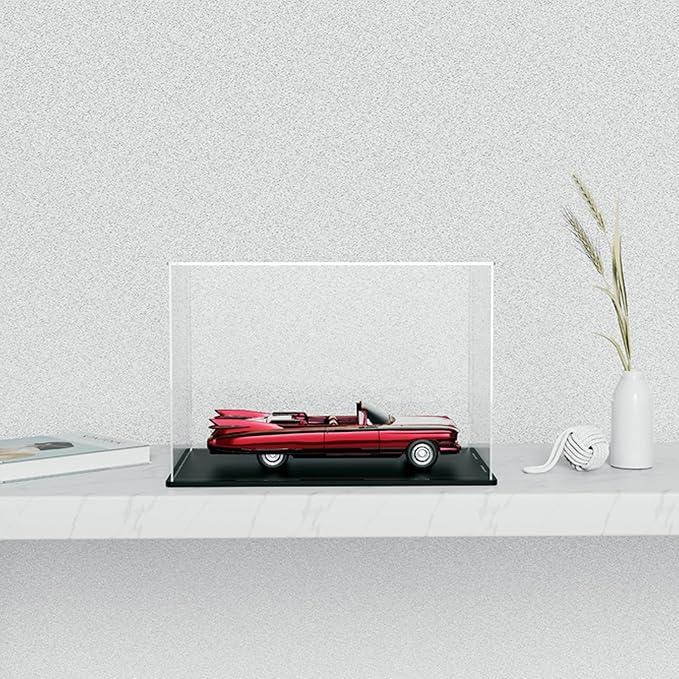 Acrylic Display Case for Showcase, Clear Long Acrylic Box for Displaying 1:24 and 1:32 Diecast Car Models, Collectibles, Figures and Arts