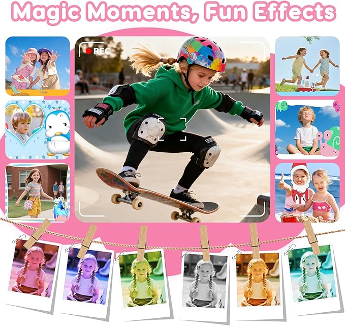 Kids Camera Toys for 3-12 Year Old Boys Girls,Toddler Camera 1080P Birthday Christmas Gifts for Grandkids,Toys for 4 5 6 7 8 9 10 11 Year Old Kids with 32G SD Card