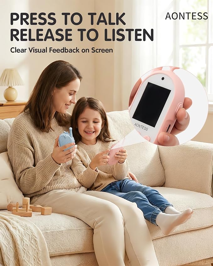 Kids Video Walkie Talkies with Camera: Rechargeable 2 Way Radios with Magic Voice - Electronic Learning Toys for Hide and Seek, Camping, Hiking - Birthday Gifts Boys Girls 3-12