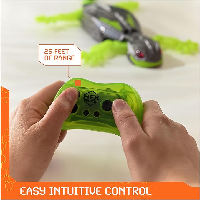 HEX BOTS Wall Crawler Gecko with Official Wall Climber Technology, Rechargeable Remote Control Robot Kids Toys, Prank Toys for Boys & Girls Ages 4 & Up