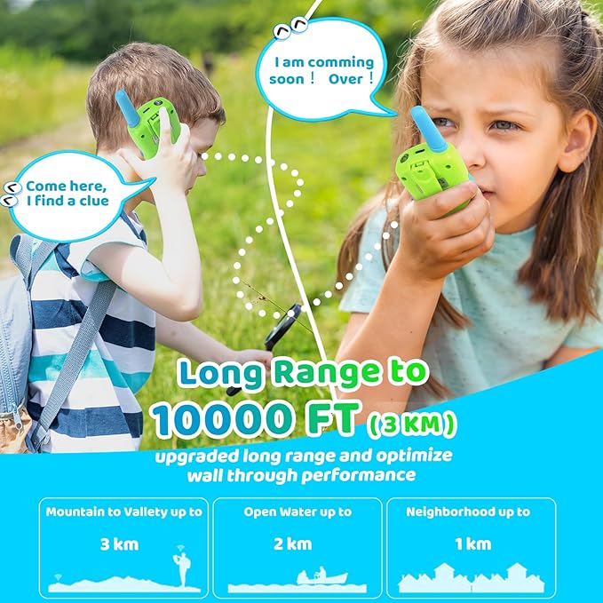 Vvinca Walkie Talkies for Kids Rechargeable Toys for Ages 5-7