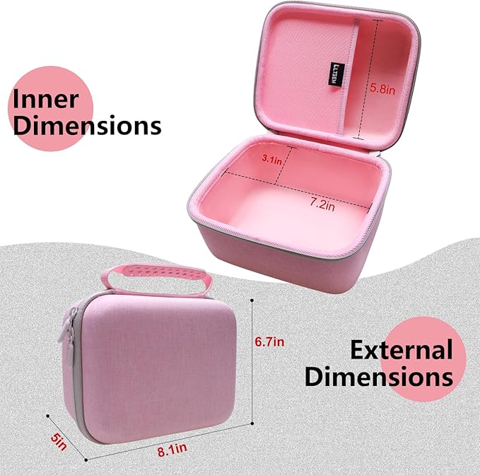 LTGEM Case Compatible with ALLCELE Girls Robot Toy/Miko Mini Robot(Inside: 7.2"×5.8"×3.1"), Pink