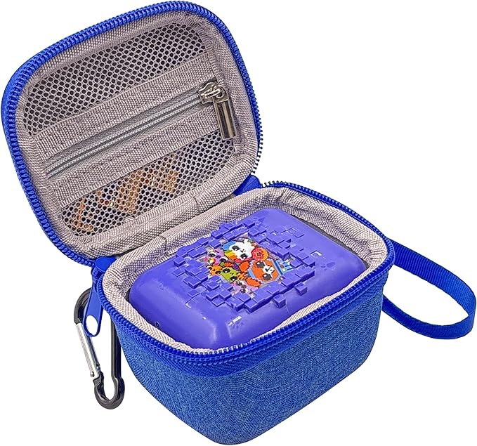 Hard Carrying EVA Case Compatible with Bitzee Digital Pet Interactive Virtual Toy, Storage Travel Holder for Bitzee Virtual Electronic Pets Accessories for Kids (Case Only) (Blue)