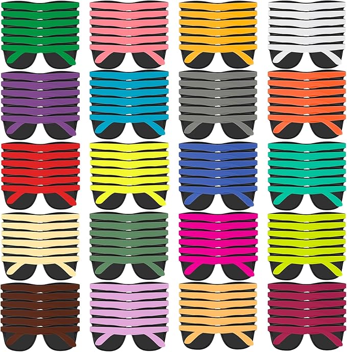 150 Pcs Neon Color Sunglasses Bulk Party Favor, UV400 Sun Glasses Summer Beach Toy, Birthday Decor Supplies Kid Adult, Carnival Easter Goody Bag Stuffer, 80s Accessories, Girl Boy Class Prize Gift Box