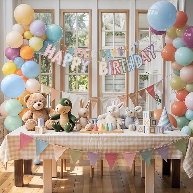 Pastel Retro Balloons, 12 Inch 6 Color Blue Purple Green Pink Beige Latex Party Balloon for Birthday Graduation Anniversary Baby Shower Wedding Decorations