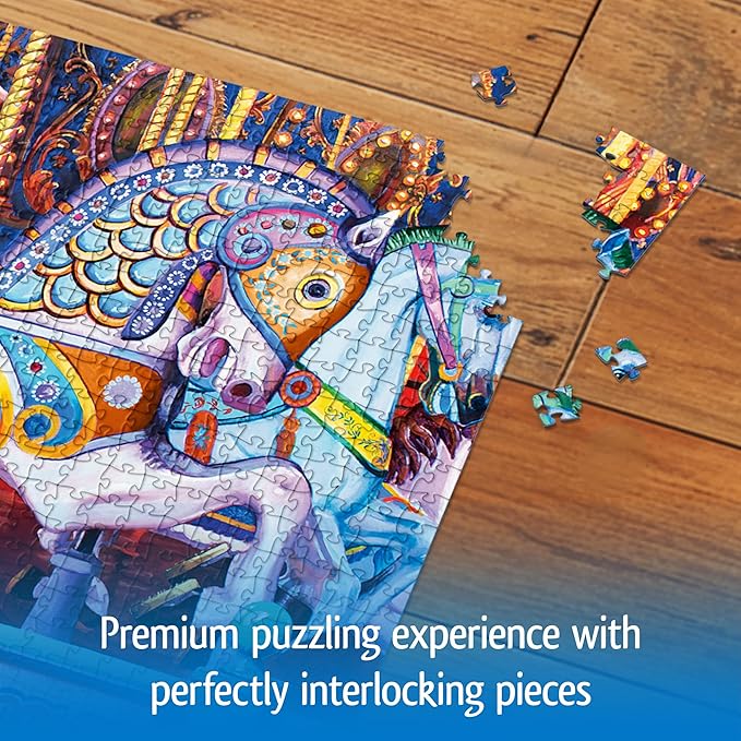 Wonder Forge Cotton Candy Carousel 1000 Piece Jigsaw Puzzle for Adults | Unique, Perfectly-Fitting Pieces | Fun, Vibrant Imagery | Amazon Exclusive