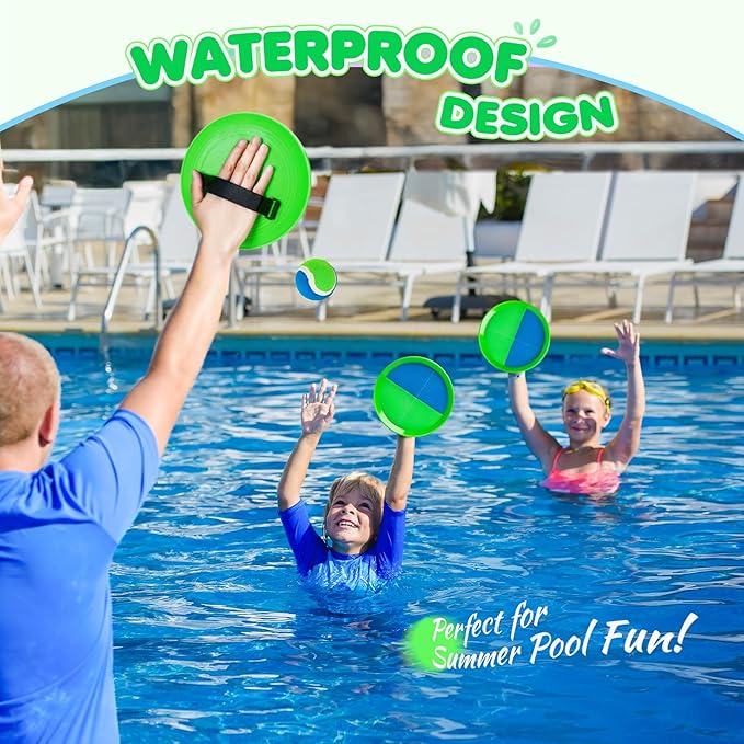Toss and Catch Ball Set Upgraded - Kids Toys Beach Toys Baseball Games - Sturdy & Water-Resistant Great for Outdoor Pool Yard Games - Classic Gift for Boys Girls 3 4 5 6 7 8 9 10 11 12+ Years Old