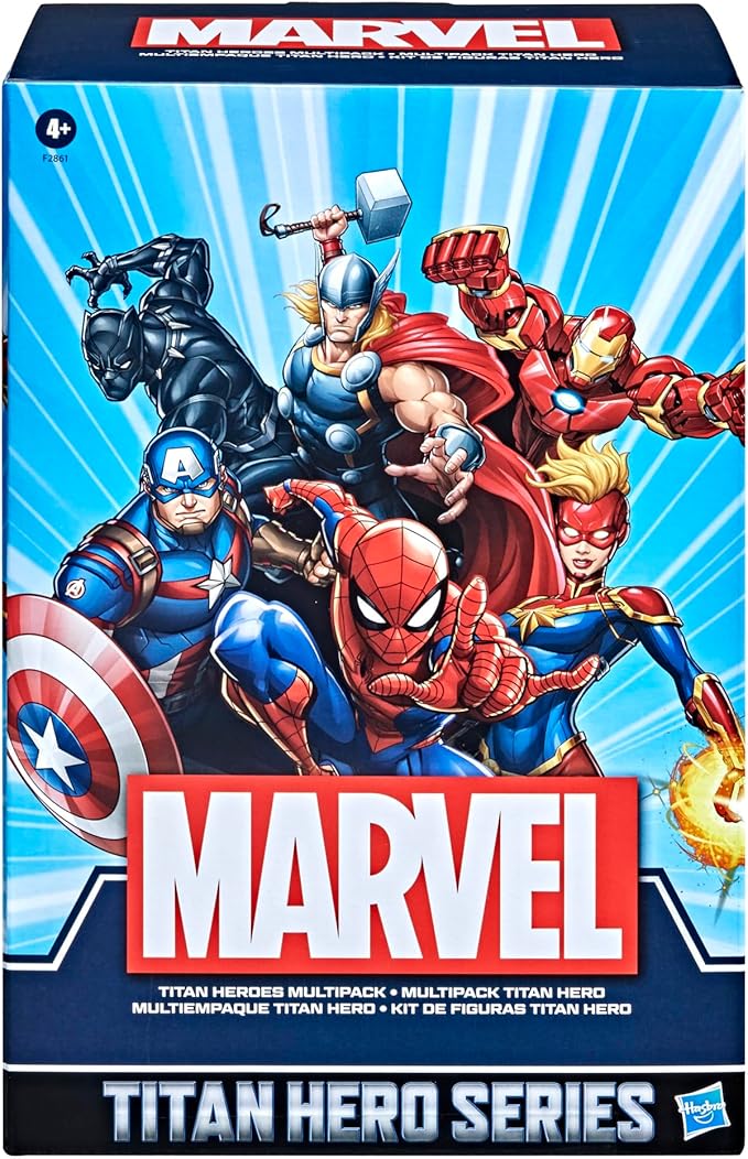 Marvel Titan Hero Series Action Figure Multipack, 6 Action Figures, 12-Inch Toys, Inspired By Marvel Comics, For Kids Ages 4 And Up (Amazon Exclusive)