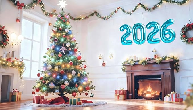 40 Inch Light Blue 2026 Balloon Numbers,2026 Light Blue New Years Eve Party Supplies,2026 Balloons Decorations for Happy New Year,Graduation Parties
