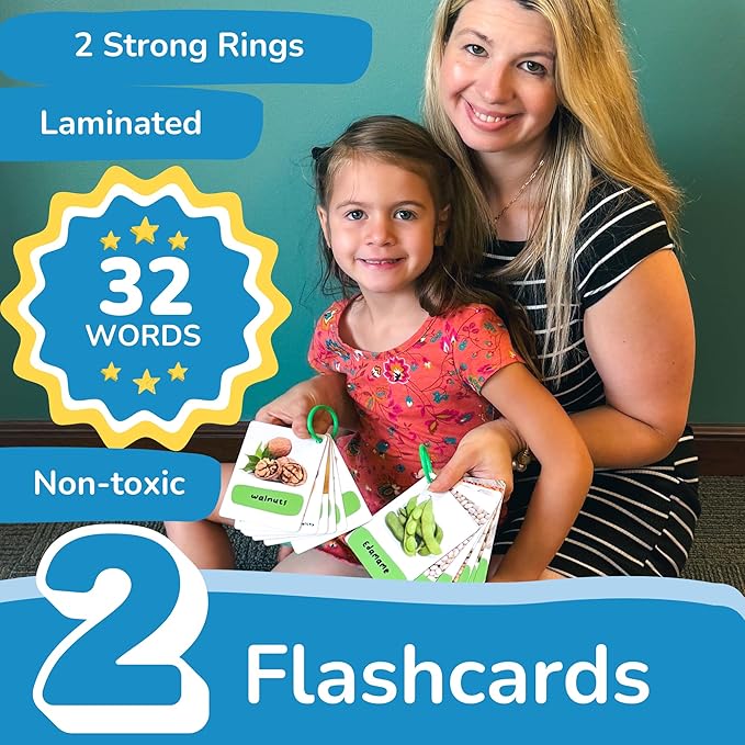 Preschool Learning Activities, Educational Books, Toddler Flashcards, Montessori Games, Picture Cards, Play Food For Toddlers 1-3, 1 year old girl gifts and toys, 2 year old girl birthday gift