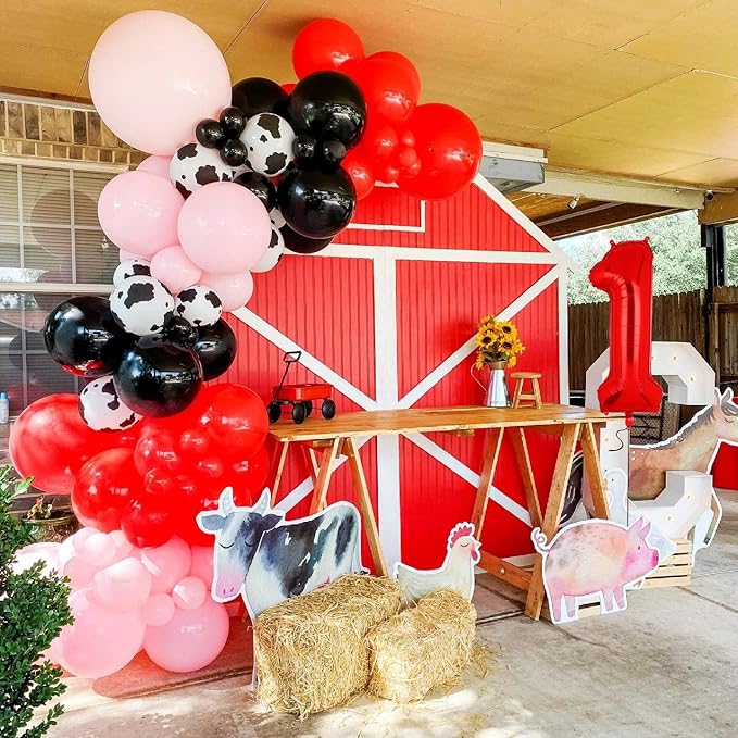 40 Inch 1 Red Number Balloons Mylar Foil Helium Digital Balloons Baby Shower 1st Birthday Party Decor Supplies