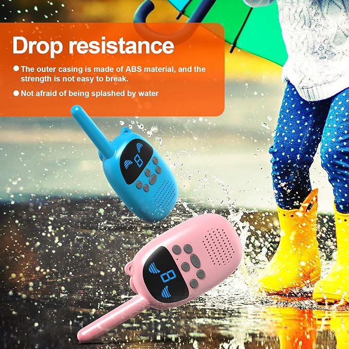 GOCOM Walkie Talkies for Kids, Kids Toys Handheld Child Gift Walky Talky, Two-Way Radio Boys & Girls Toys Age 3-12, for Indoor Outdoor Hiking Adventure Games
