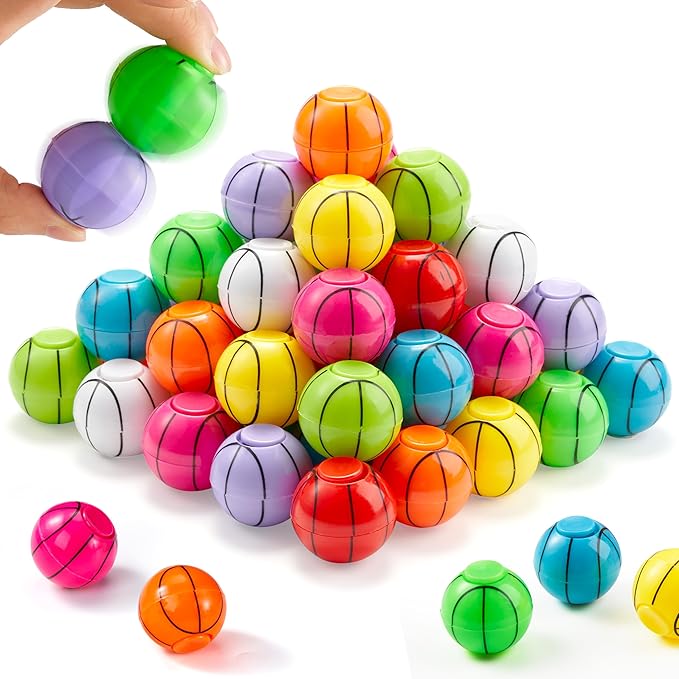 JOYIN 36 Pack Basketball Fidget Spinners for Kids, Basketball Party Favors, Fidget Toys Bulk, Stress Balls, Easter Egg Fillers Goodie Bag Stuffers for Birthday Party, Treasure Box for Classroom