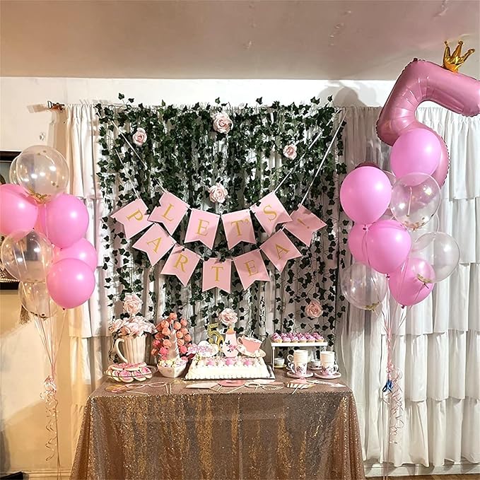 Large Number 6 Balloons, Light Pink 40 Inch Foil Number Balloon for Women, Crown Pearl Pink Self Inflating 0-9 Set Balloons for Girls 6th Birthday Party Decor Anniversary Party Decorations Supplies