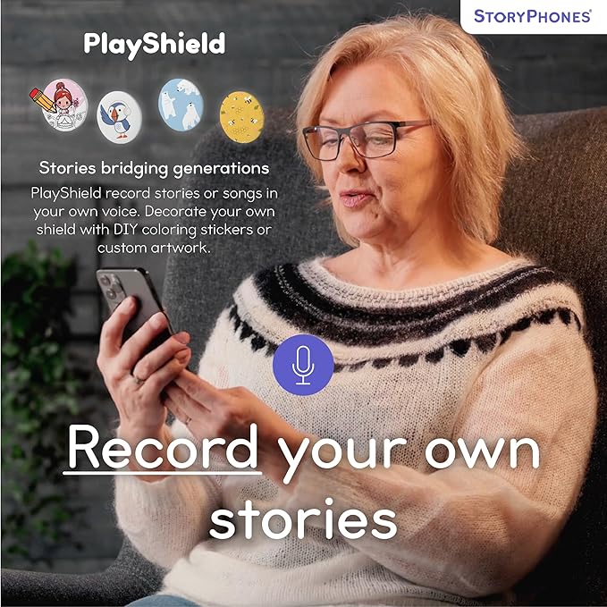 PlayShield Blank Audio Disk, Create and Record Up to 120 Minutes of Screen-Free Music, Stories and More