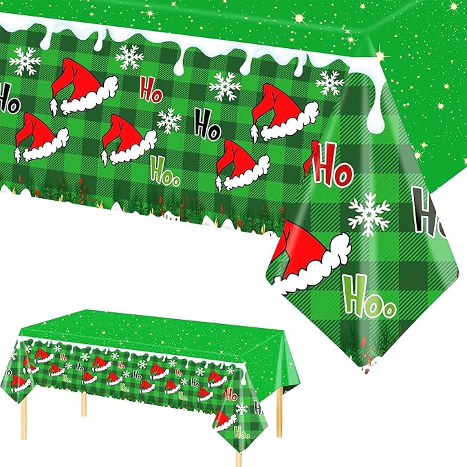 101 PCS Grinchmas Plate Set Christmas Tableware Set for Christmas Party Supplies Birthday Party Decoration