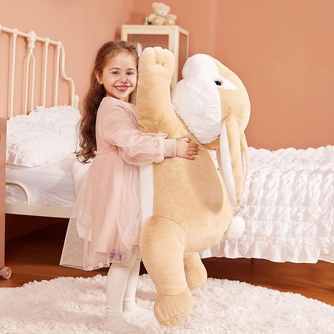 IKASA Giant Easter Rabbit Stuffed Animal Plush Toy, 30" Large Bunny Plushy Toys for Kids Girls Boys Children