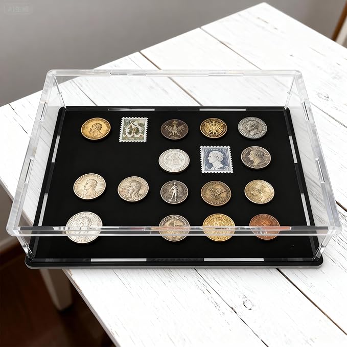 Book Display Case Clear Book Protector Case, Acrylic Display Cover Case for Books, Stamps, Coins, Cards, Photos, Album, Jewellery and Collectibles 13 (L) × 10 (W) × 3 (H) inch