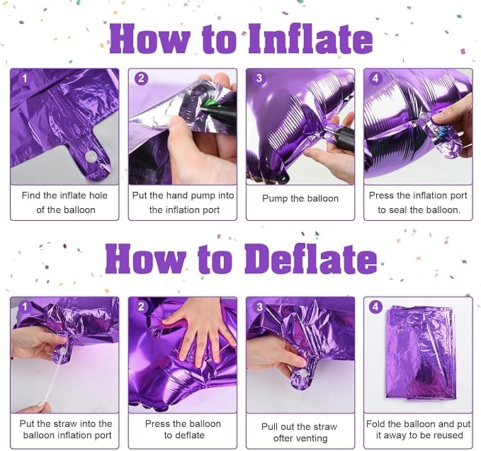 Purple Number 6 Balloon for Girls 6th Birthday, 40 Inch Number Foil Balloon 6, Mylar Helium Large Balloon for Kids 6 Years Old Birthday Party Decor Anniversary Graduation Party Decorations Supplies